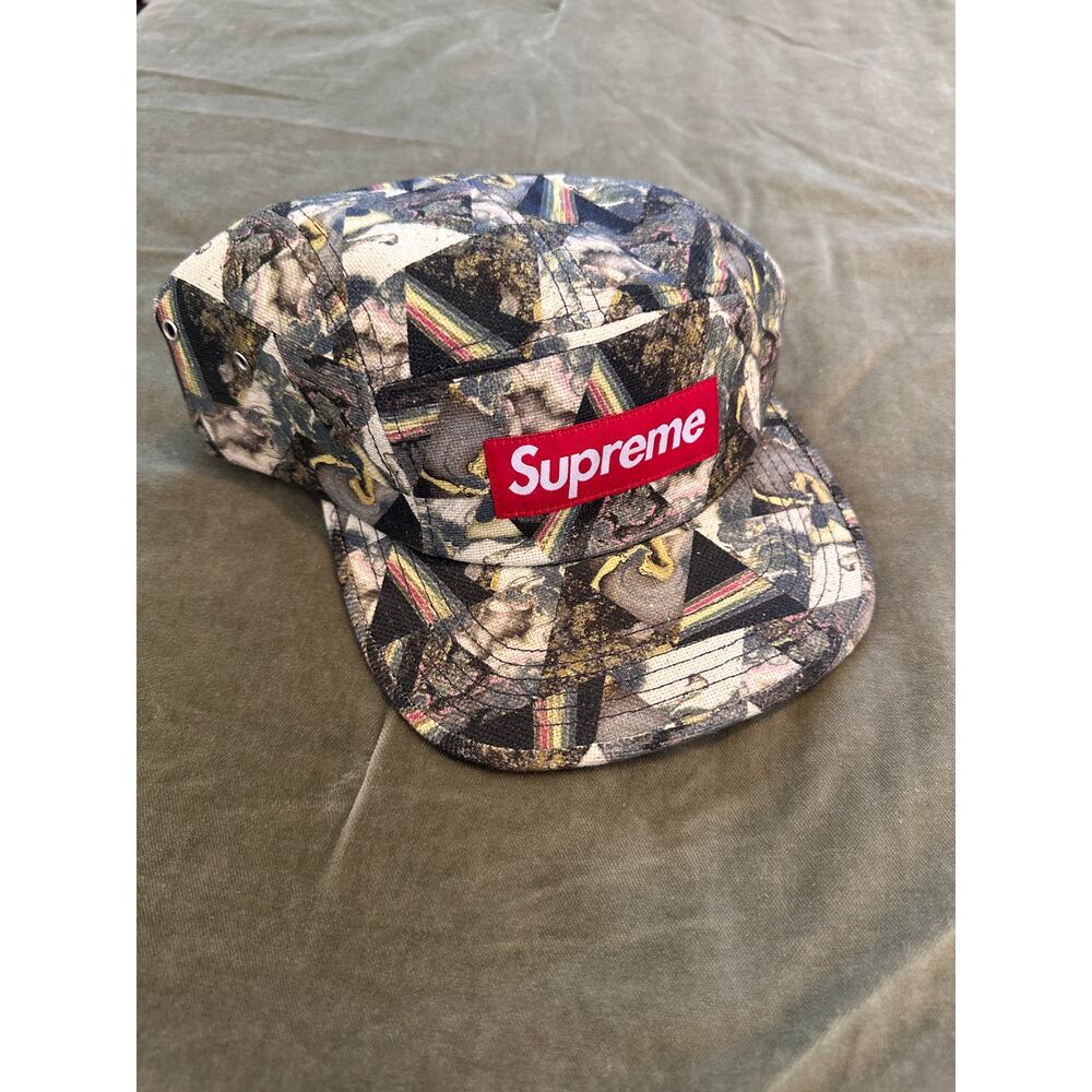 Supreme Liberty Thorgerson Black Camp Cap 5 Panel Hat RARE LIKE NEW